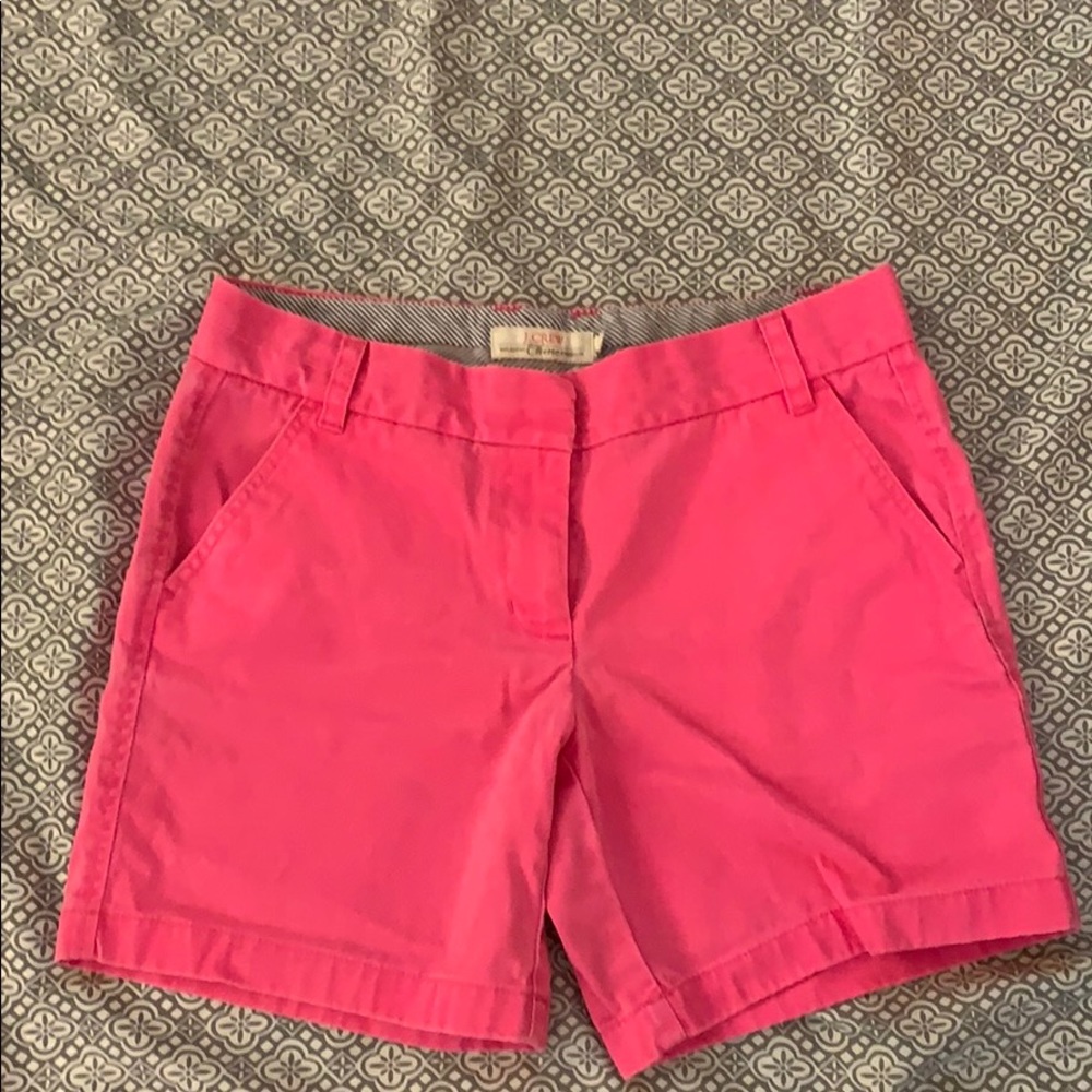 Neon pink shorts